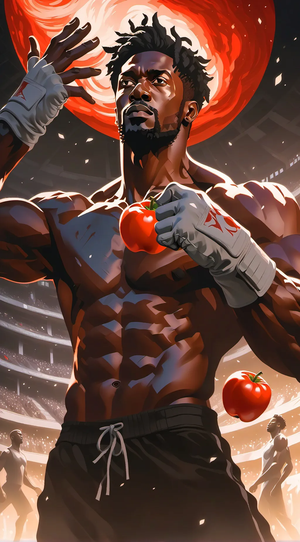 ai character: IShowTomato background