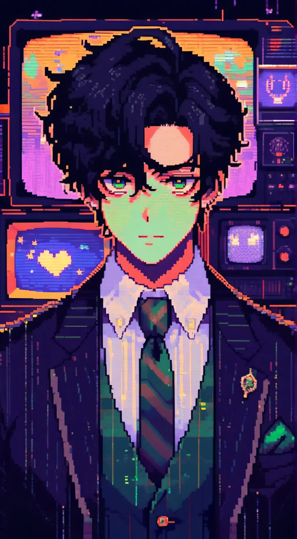 ai character: venison glitch NEW background