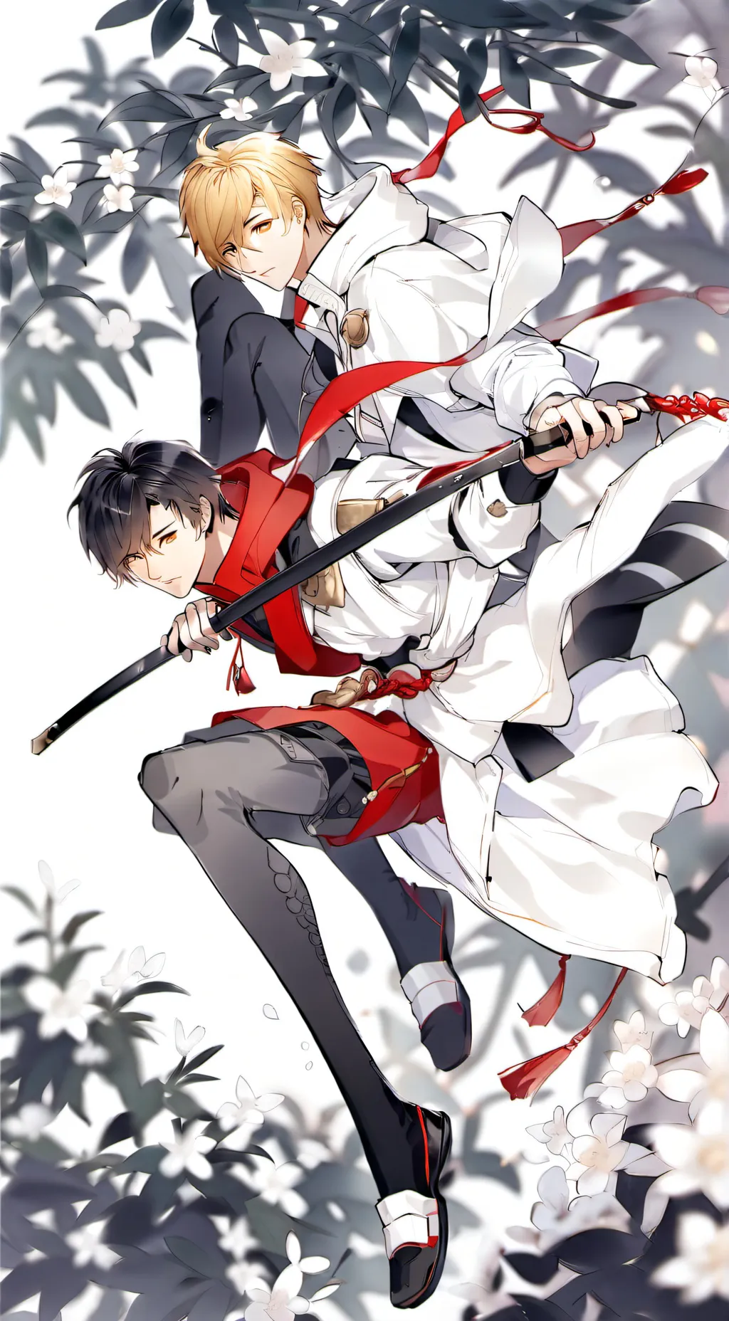 ai character: Love 2 boys background