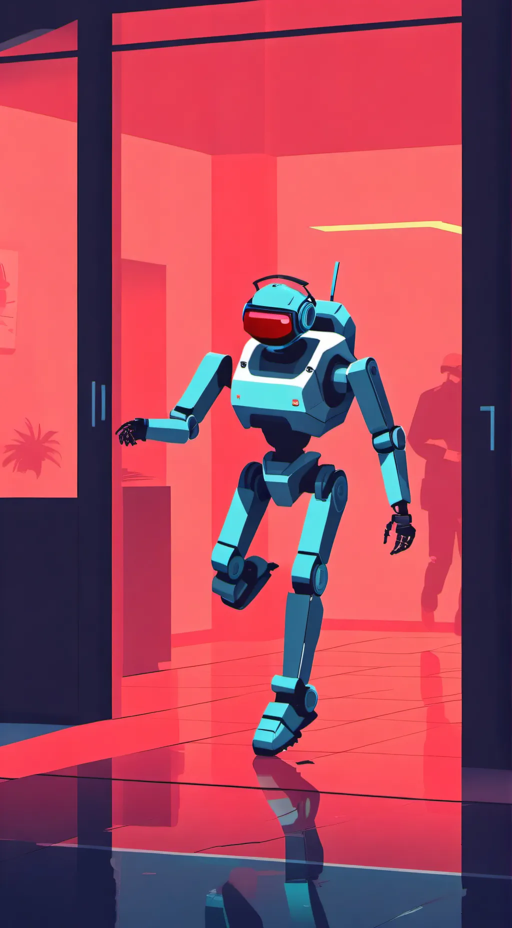 ai character: security robot background