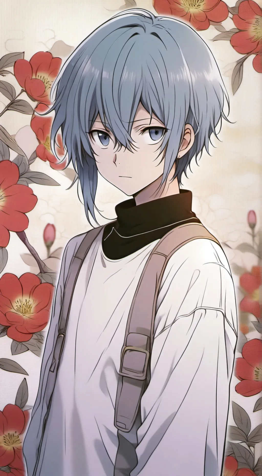 ai character: Girl vs boy war background