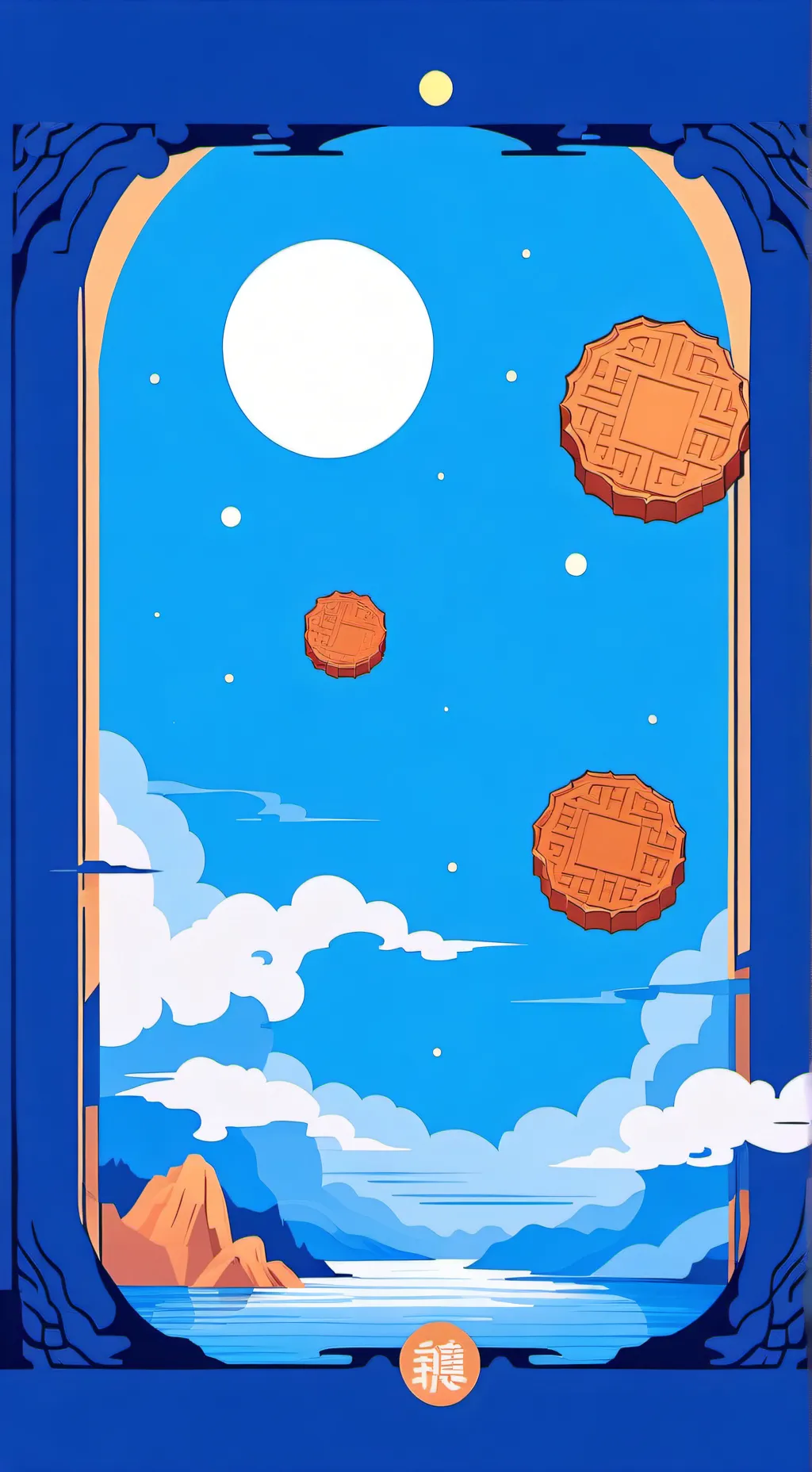 ai character: ღ"mooncake"ღ background