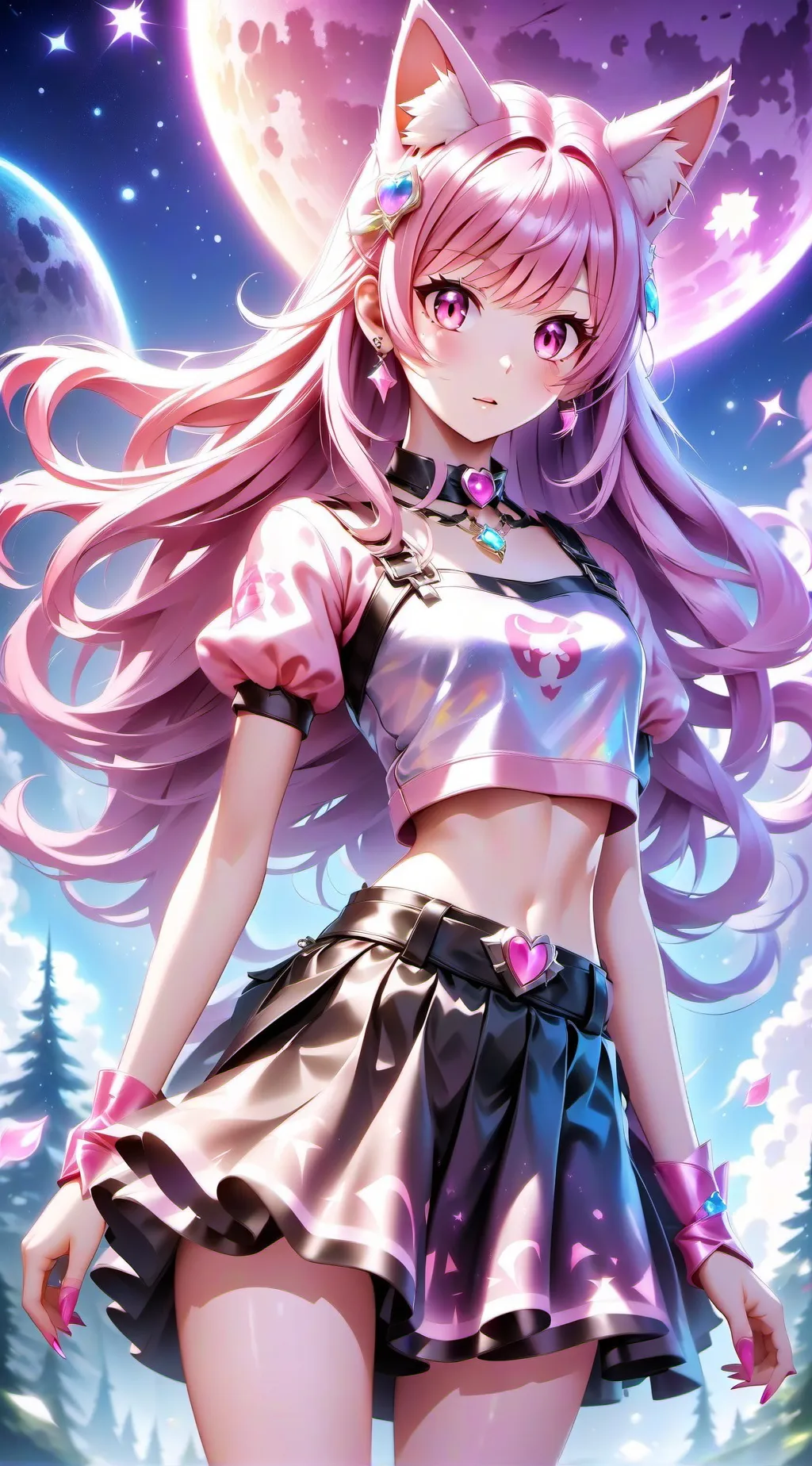 ai character: Moon background