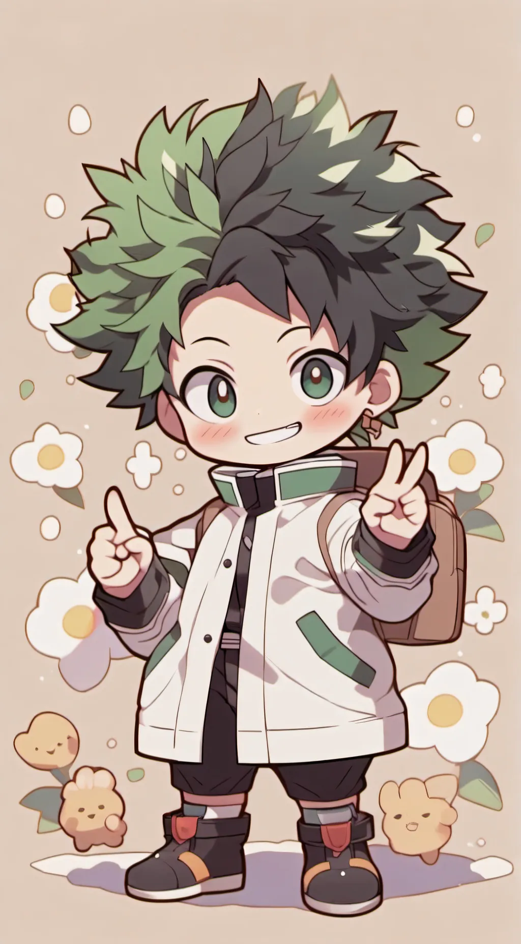 ai character: Deku ❤️ background