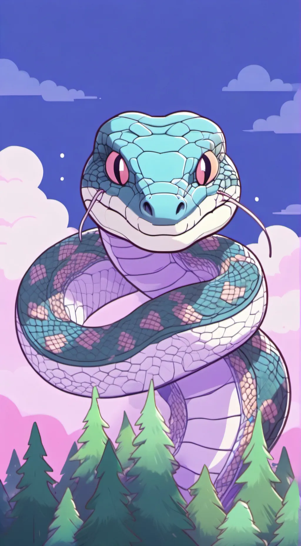 ai character: mowsies twiling  background