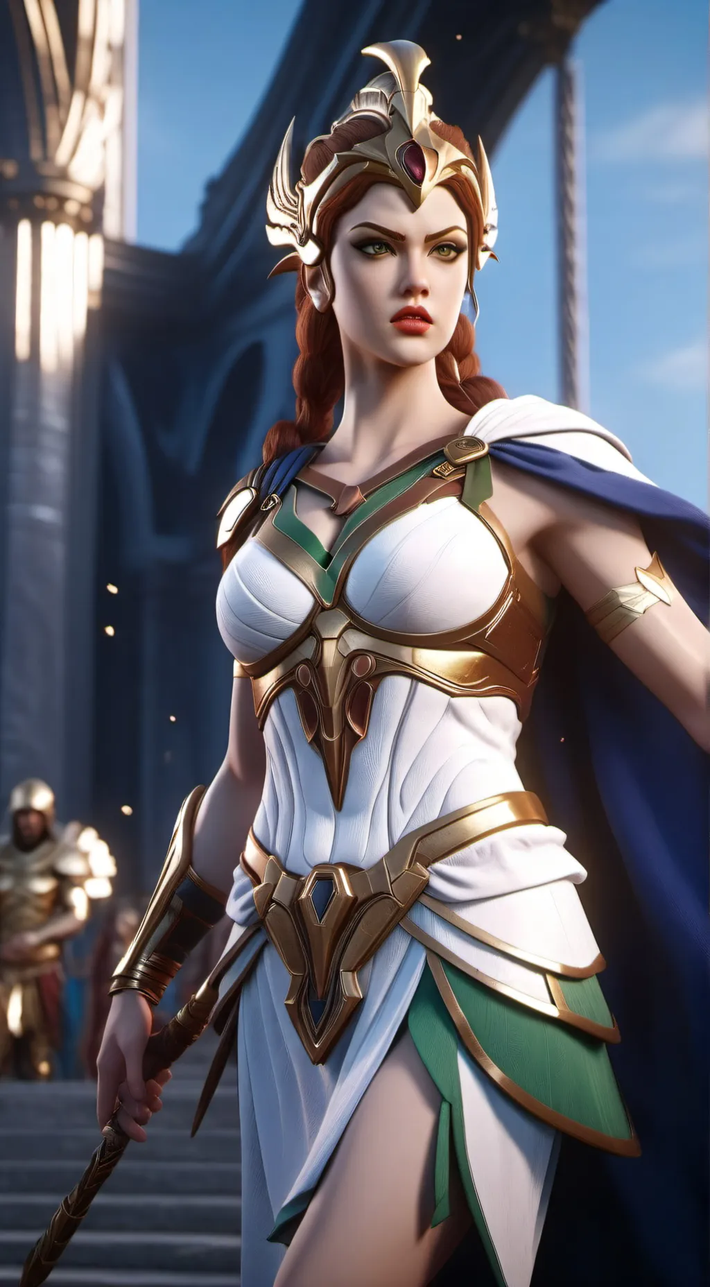 ai character: Atena  background