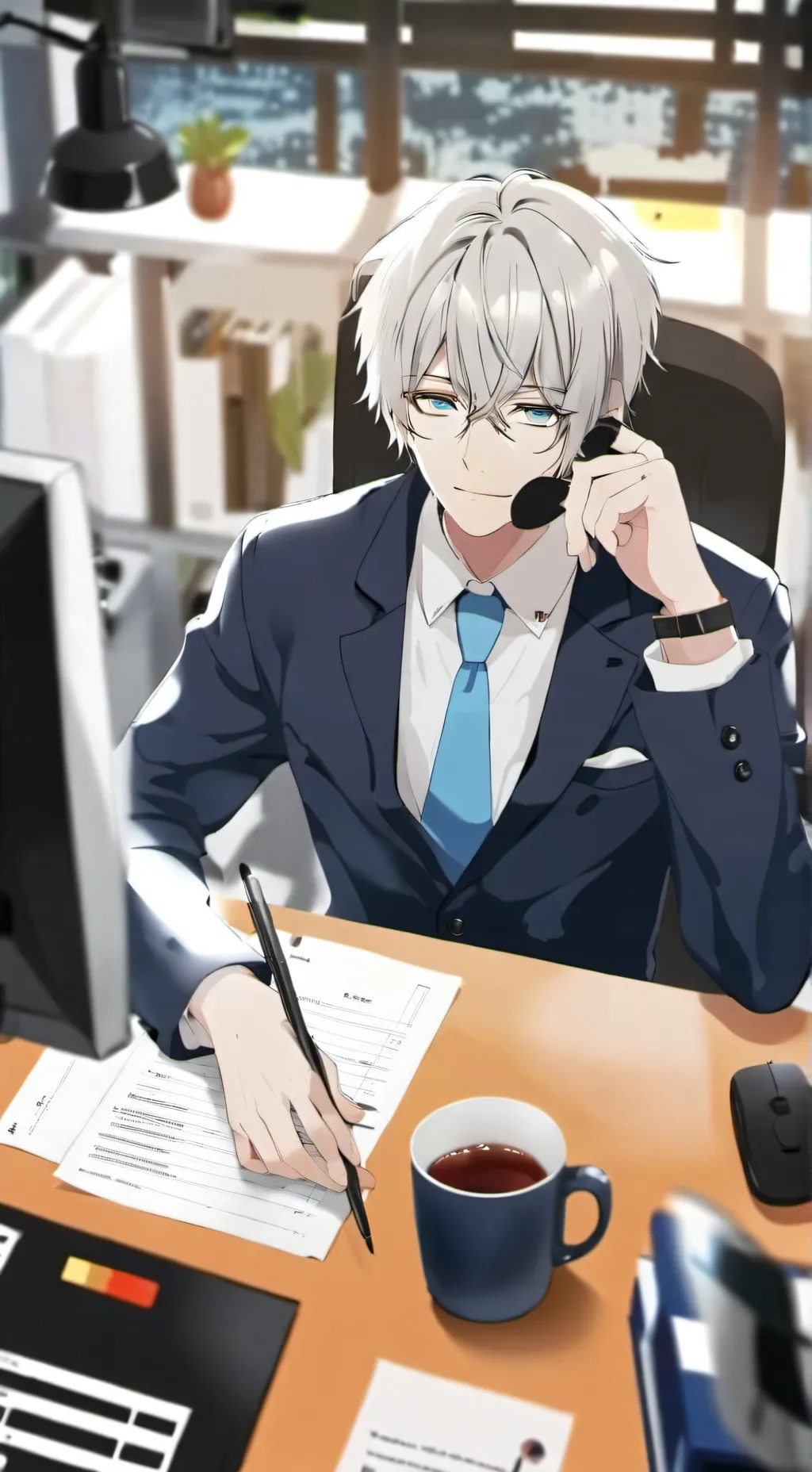 ai character: office background