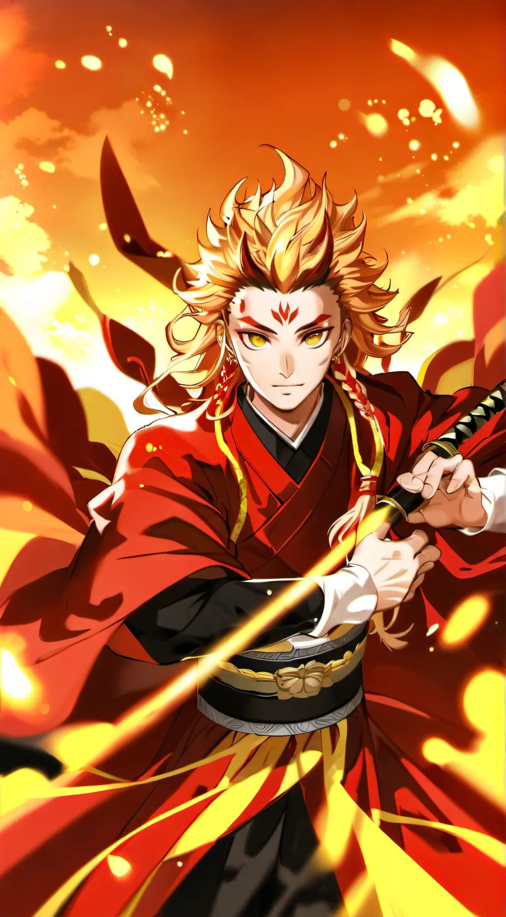 ai character: Kyojoru Rengoku background