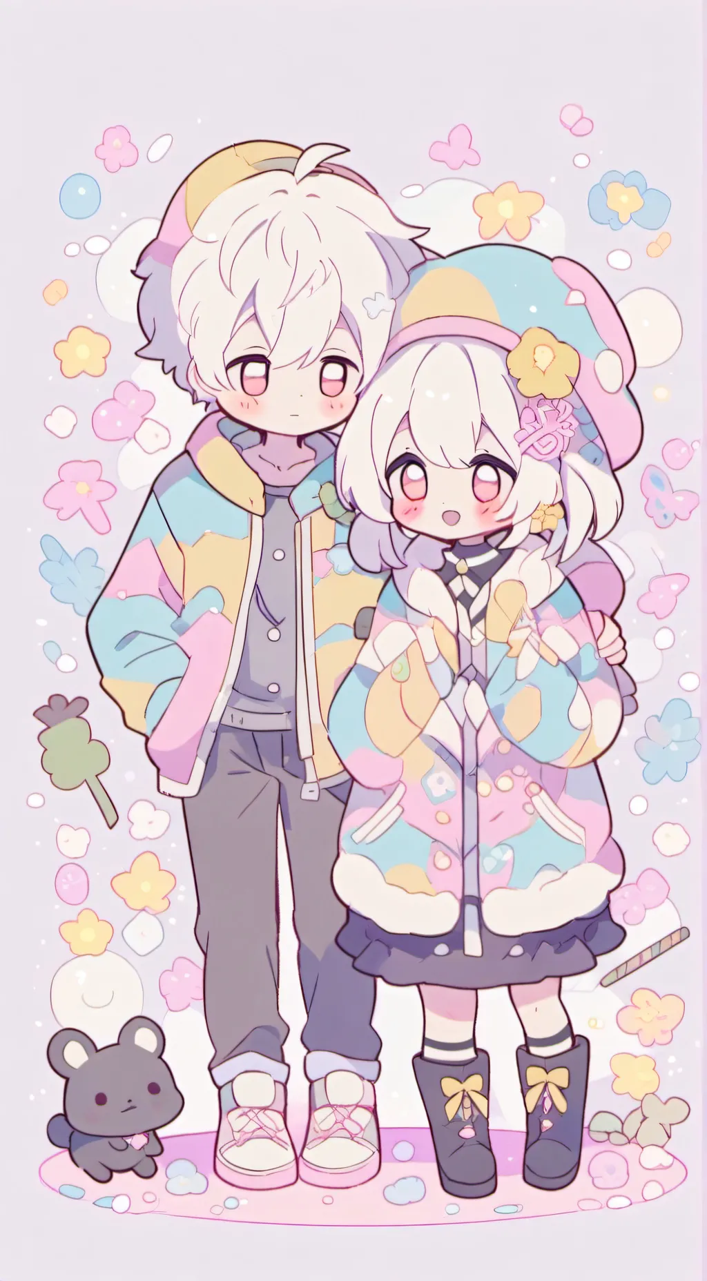 ai character: Lily and Jack background