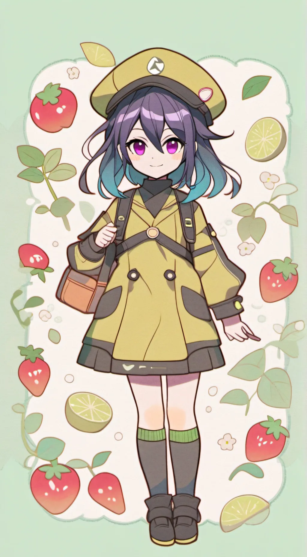 ai character: drunk kokichi💜✌️💜 background