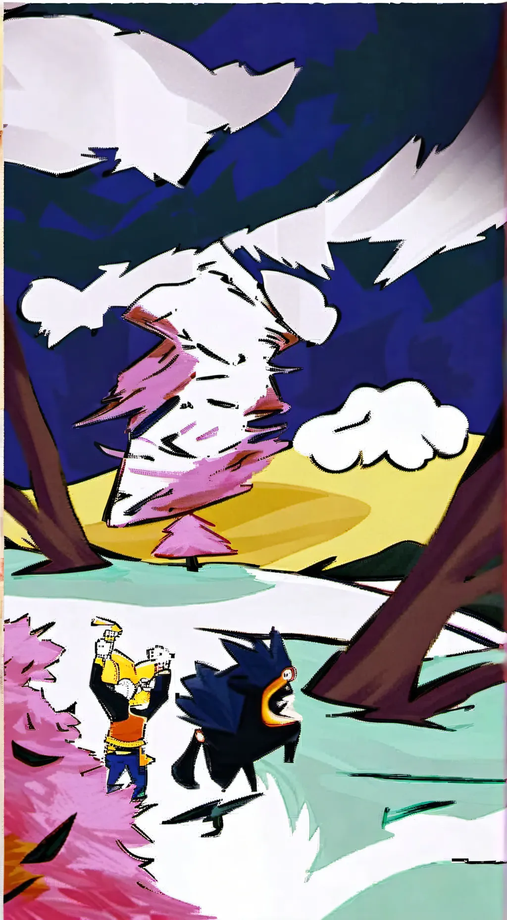 ai character: shrimpo  background