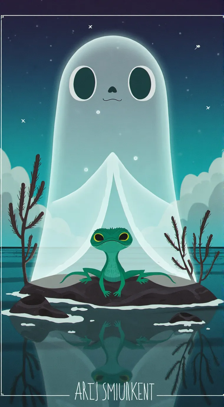 ai character: Little lizard background