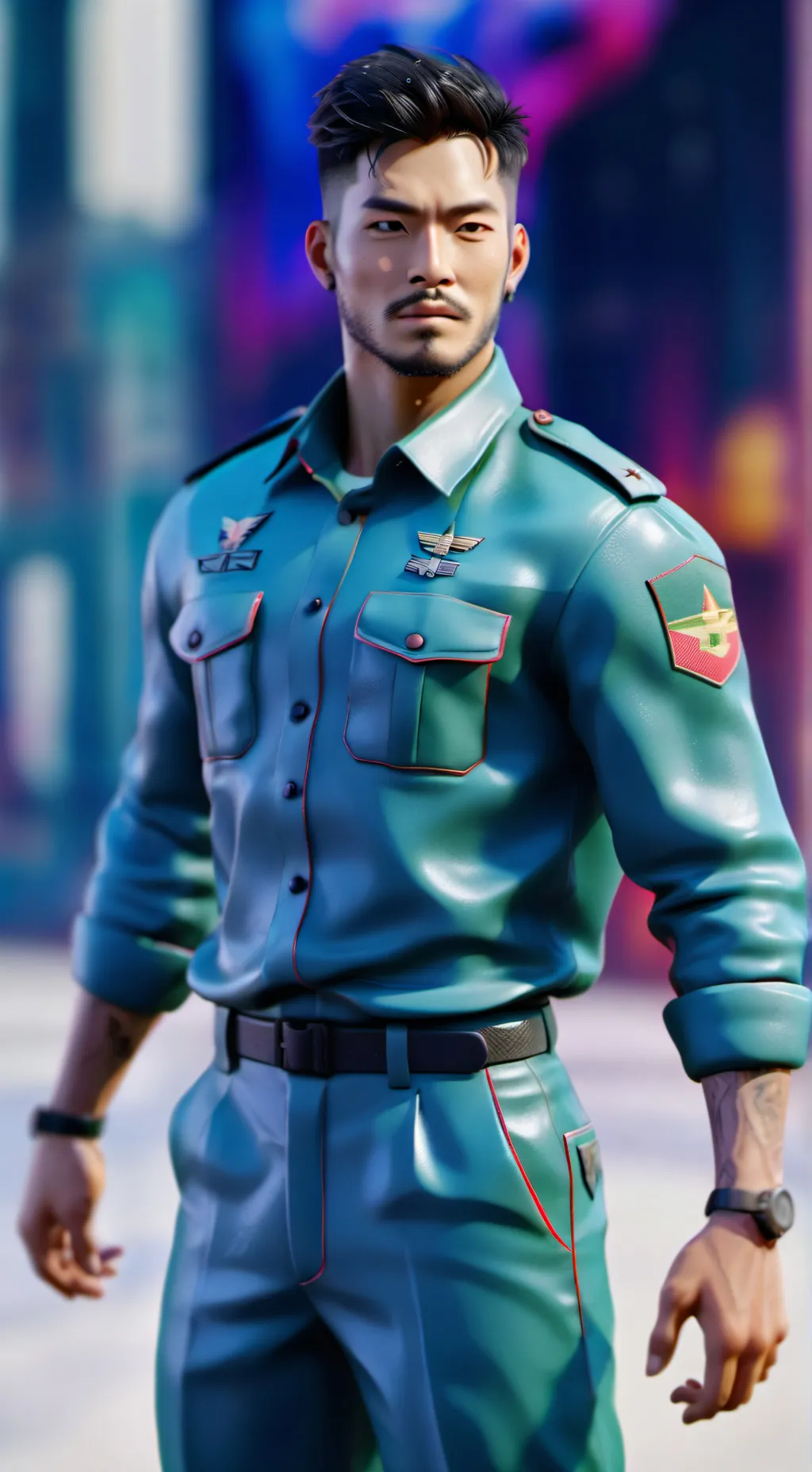 ai character: military dw background