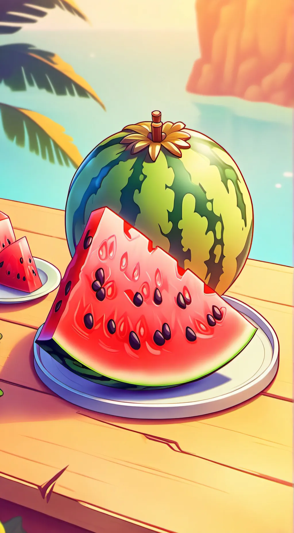 ai character: Melon Sandbox background