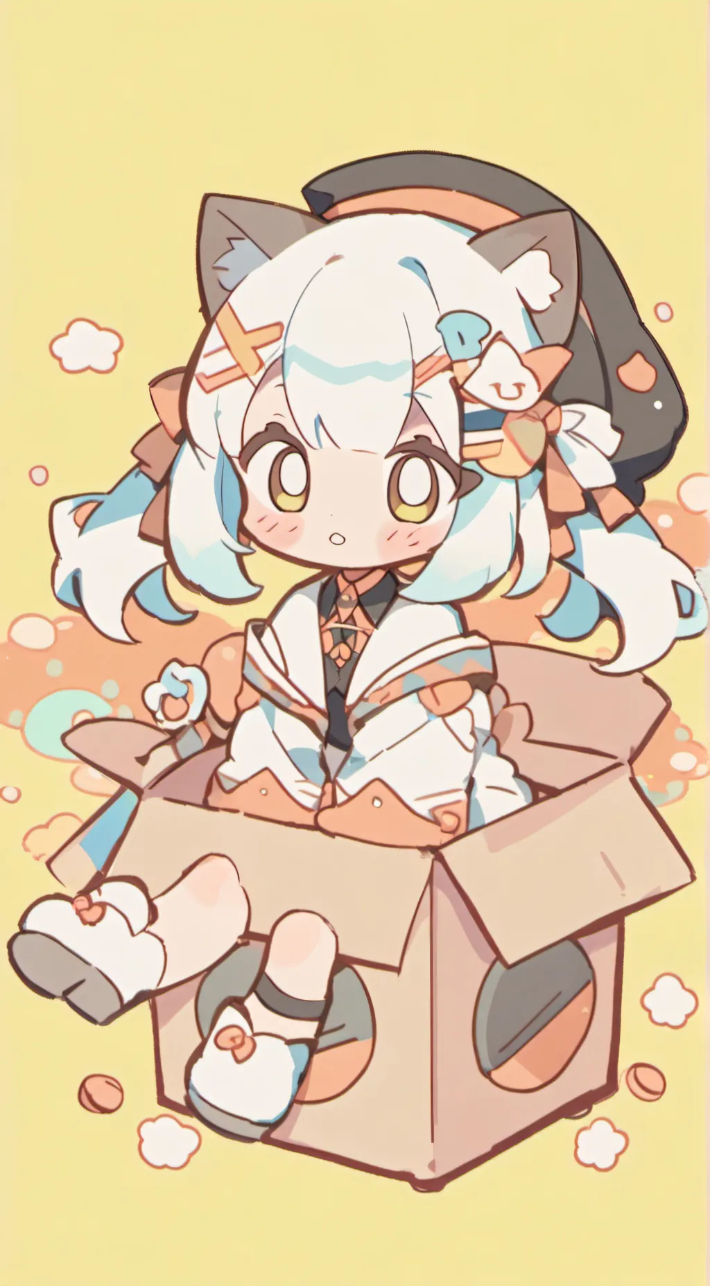 ai character: Cat girl background