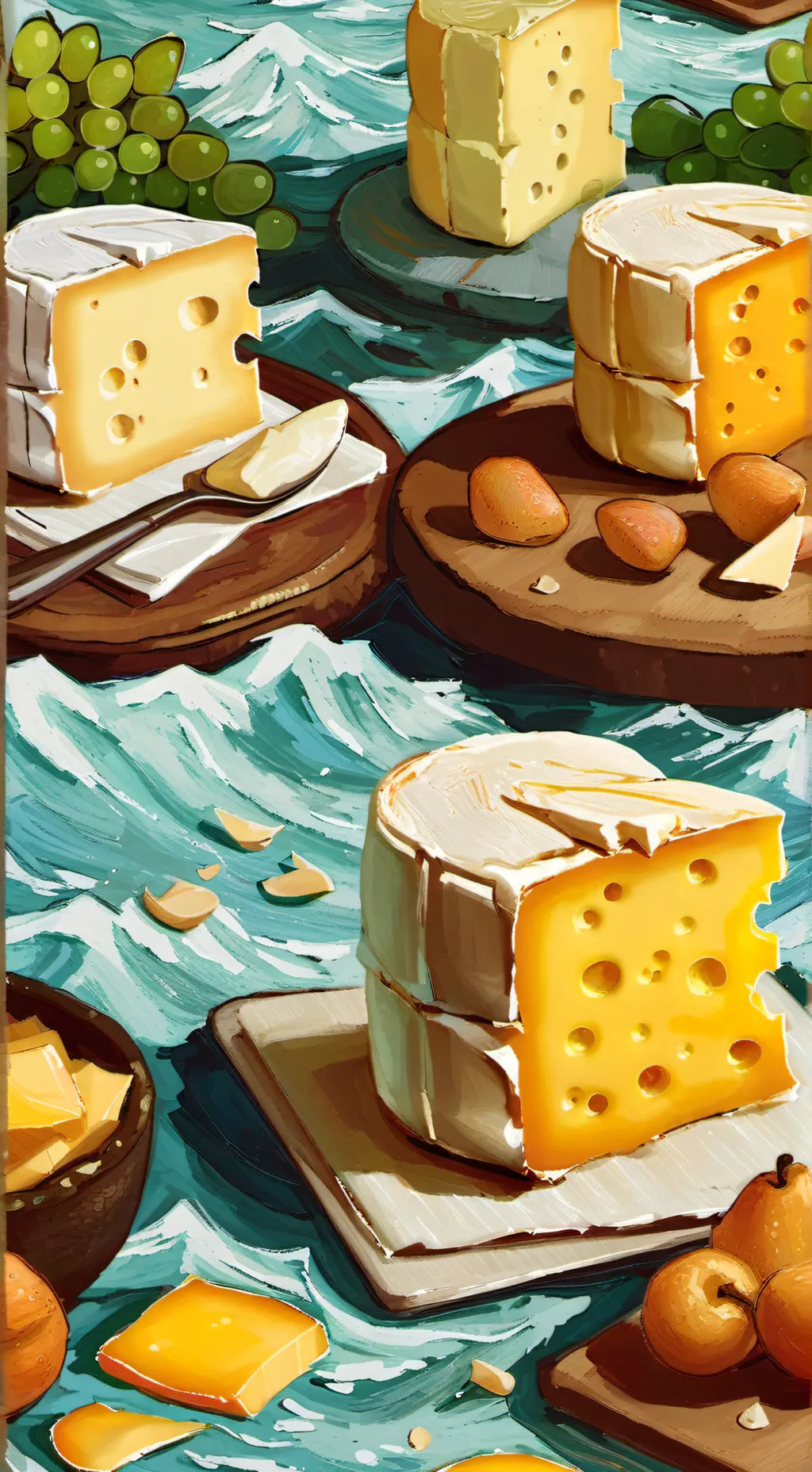 ai character: cheese  background