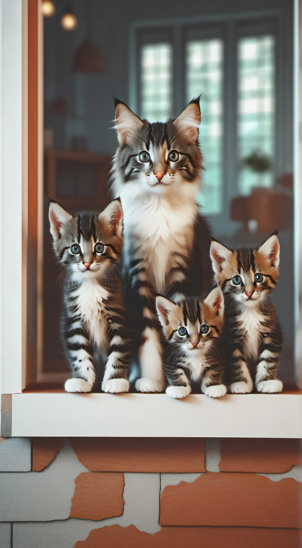 ai character: ~{Mother cat}~￼ background