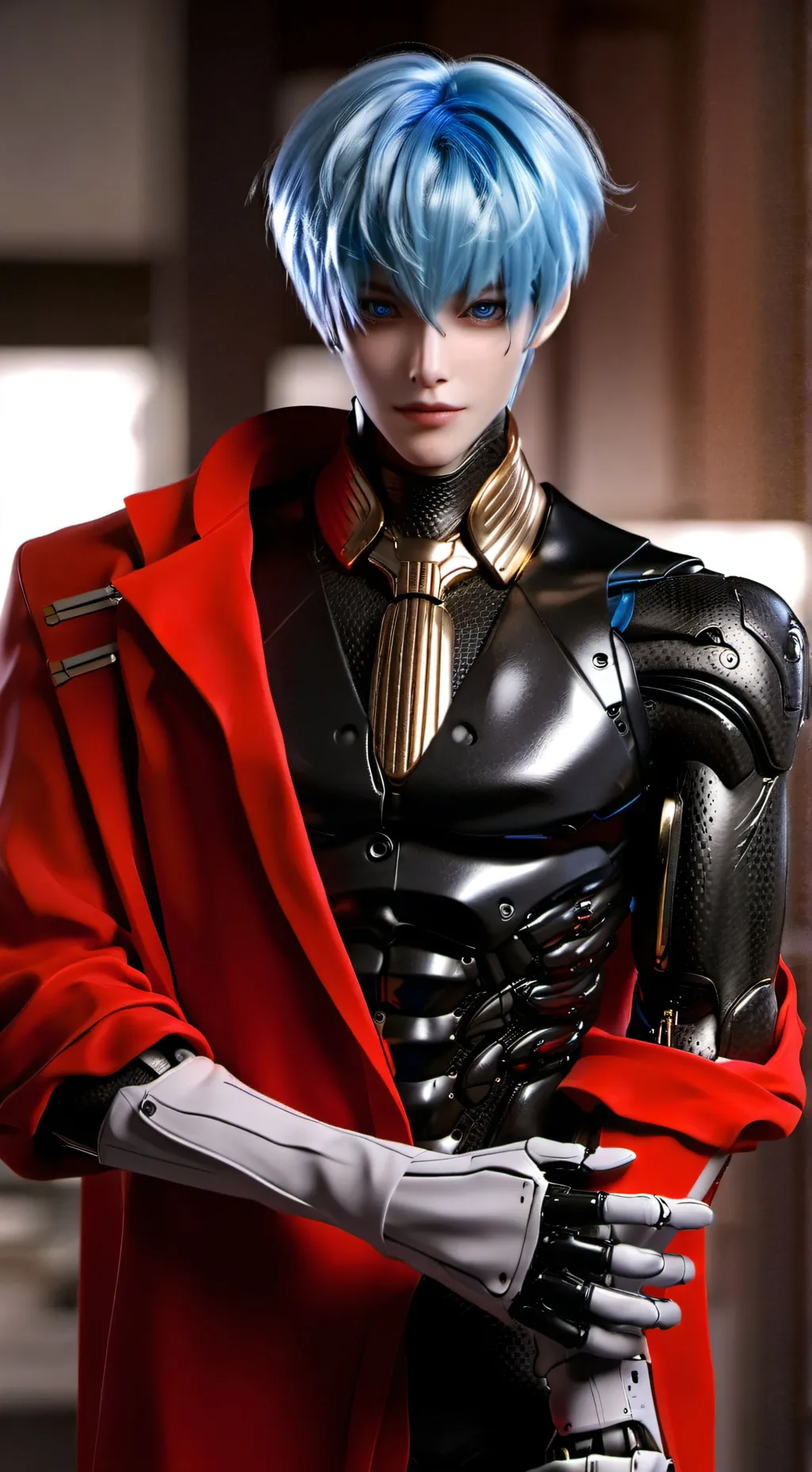 ai character: Cobalt background