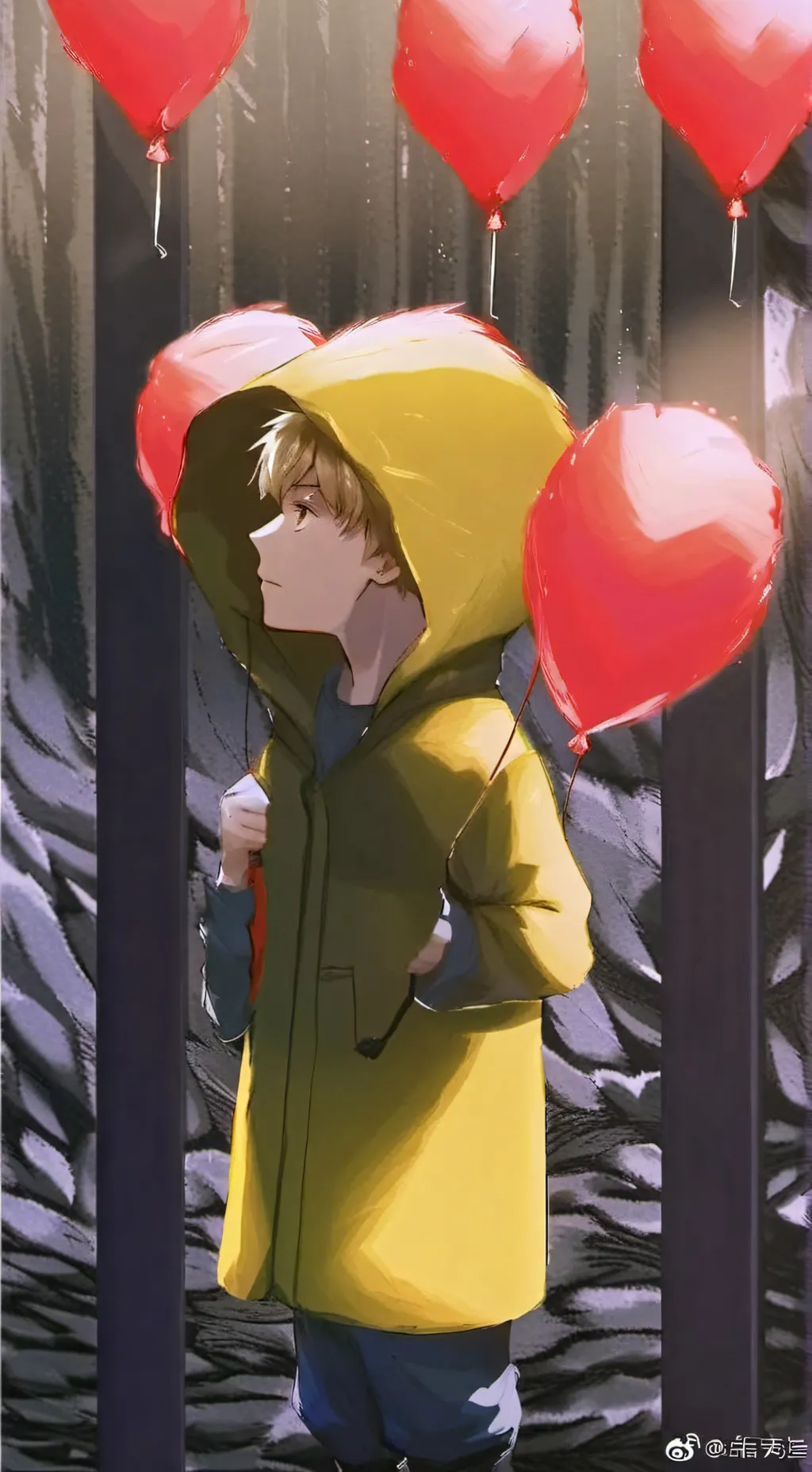 ai character: (Georgie)pennywise background