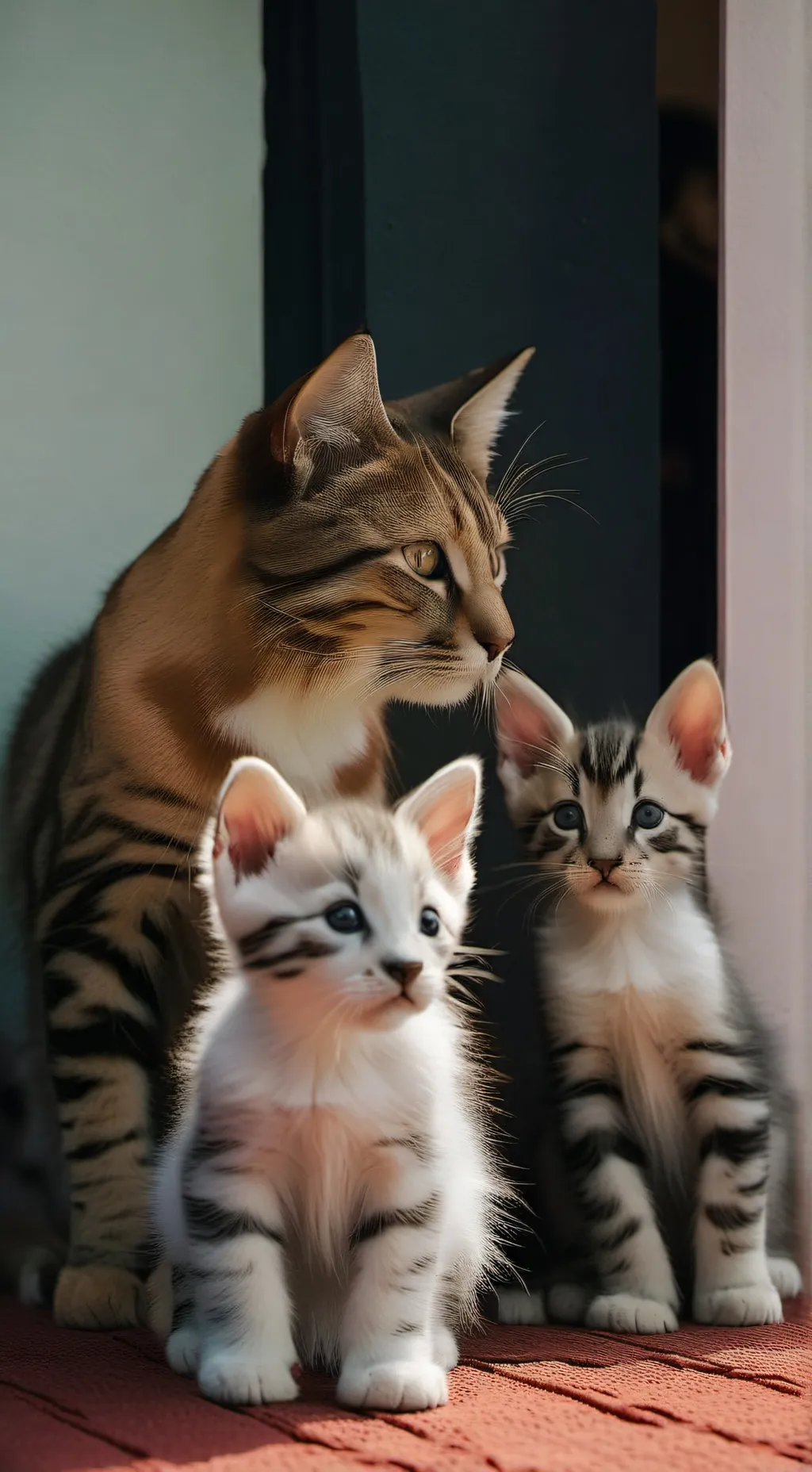 ai character: mama cat background