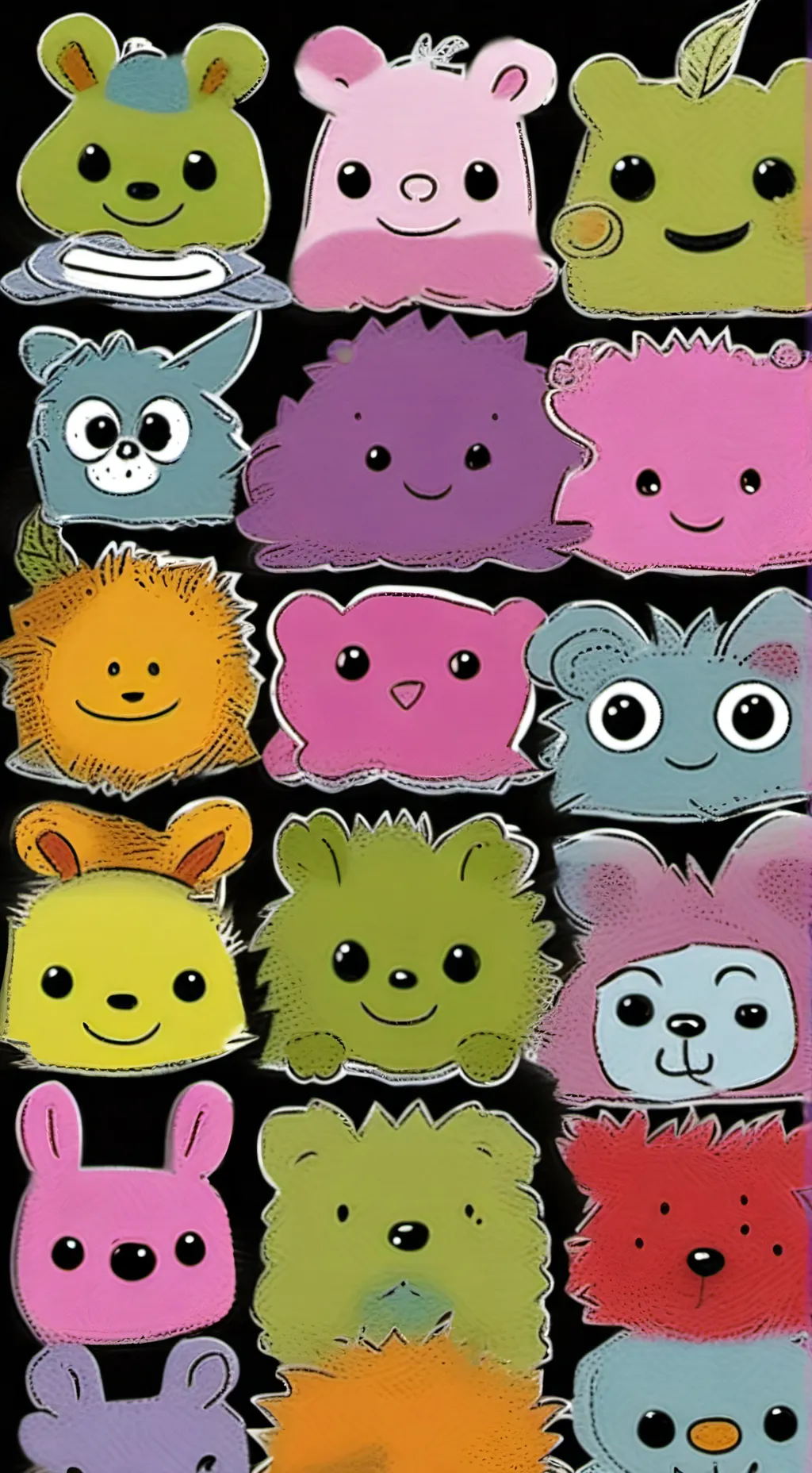 ai character: smiling Critters 🧺 background