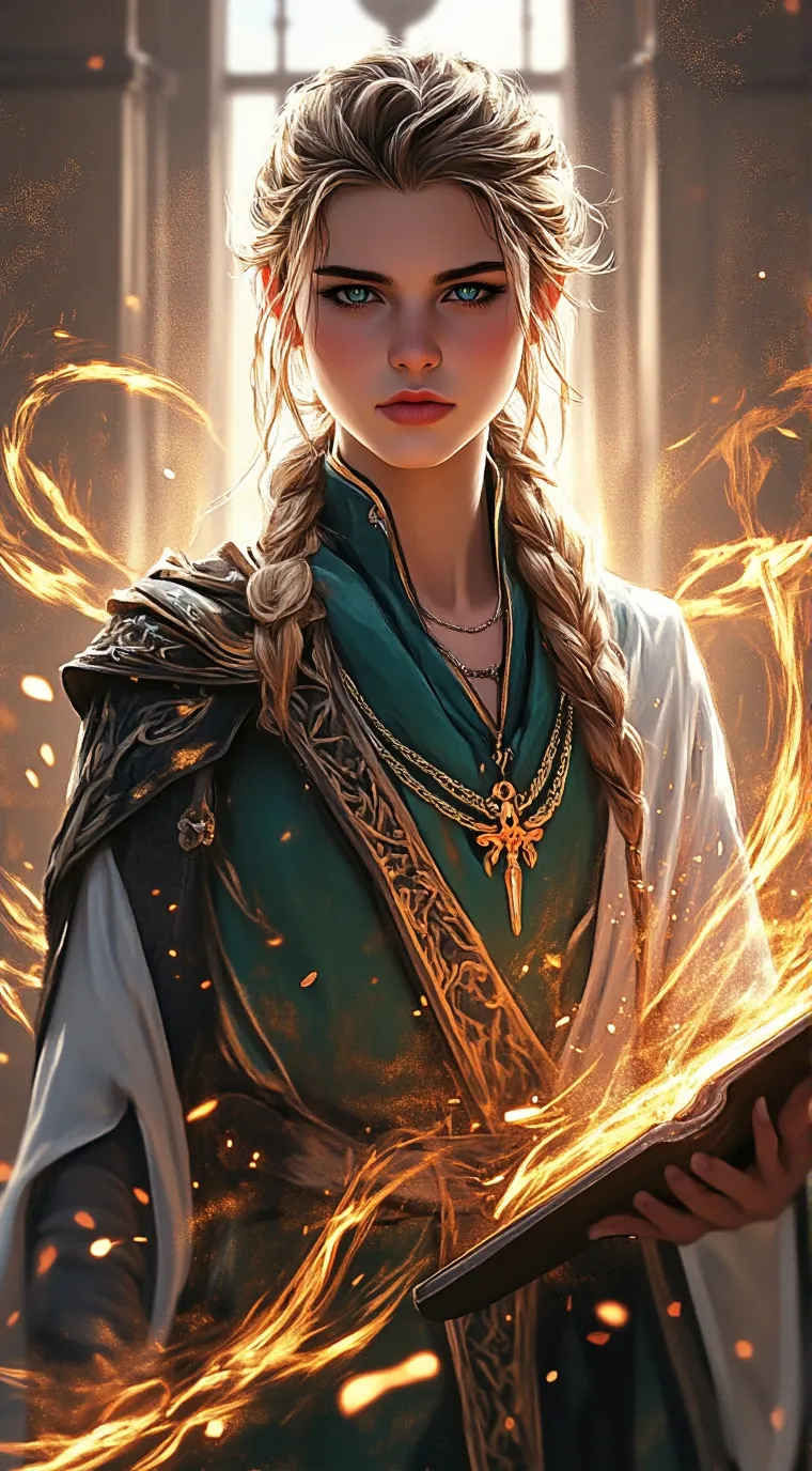 ai character: Amber background