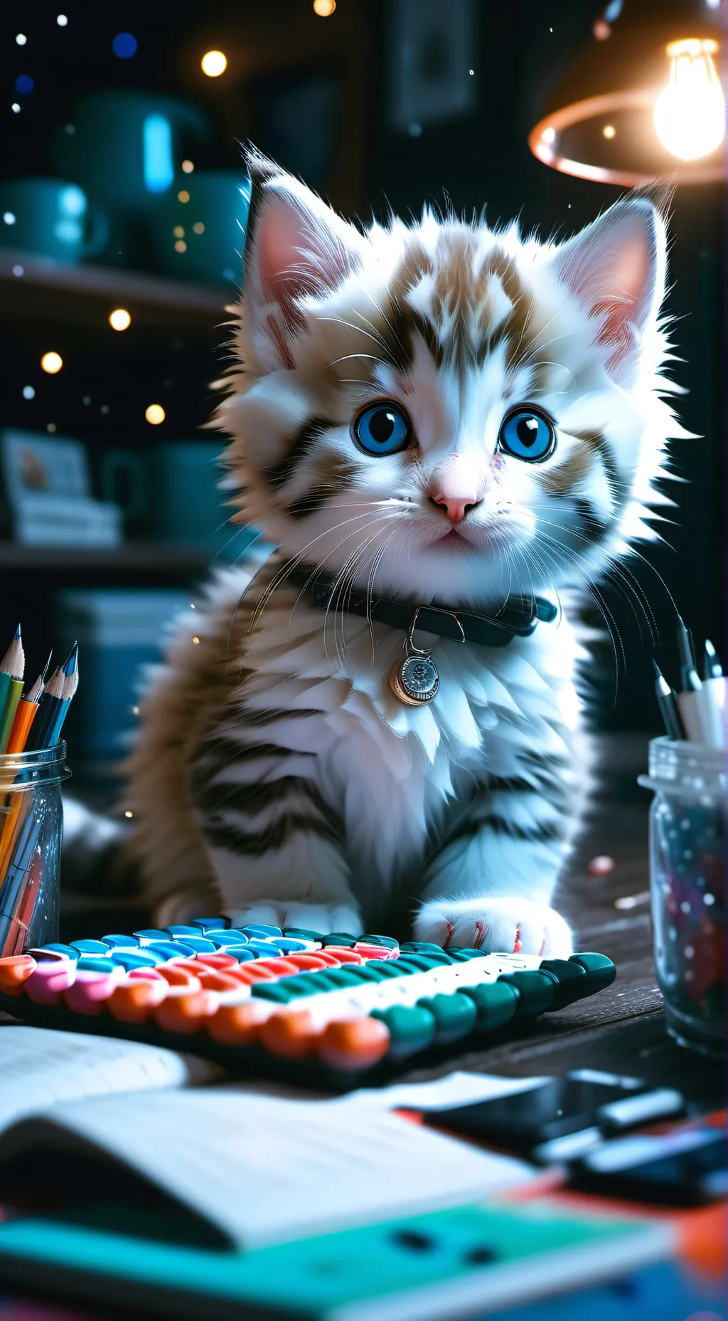 ai character: annoying baby cat background