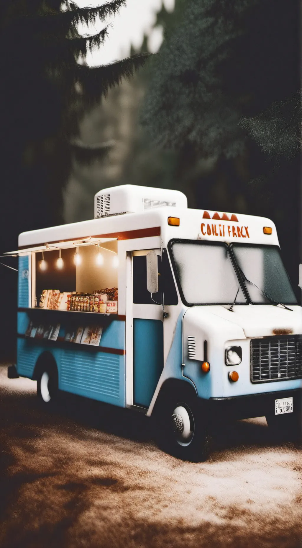 ai character: ice cream truck!! background