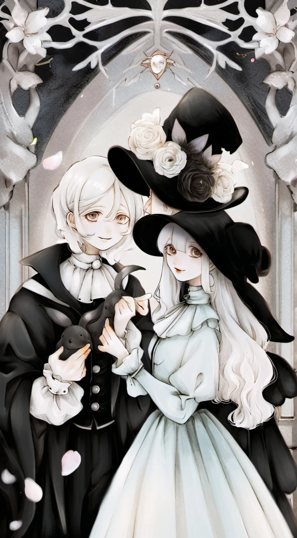 ai character: irmãos gêmeos🌙💀 background