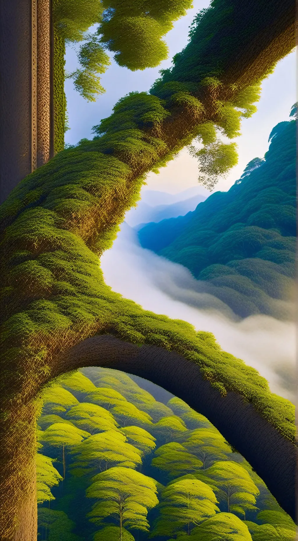 ai character: Amazon rainforest  background