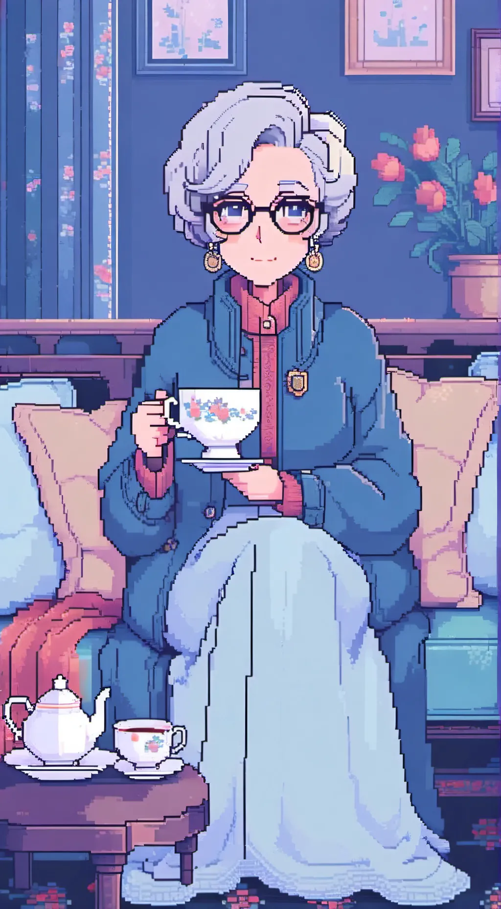 ai character: Granny Tina background