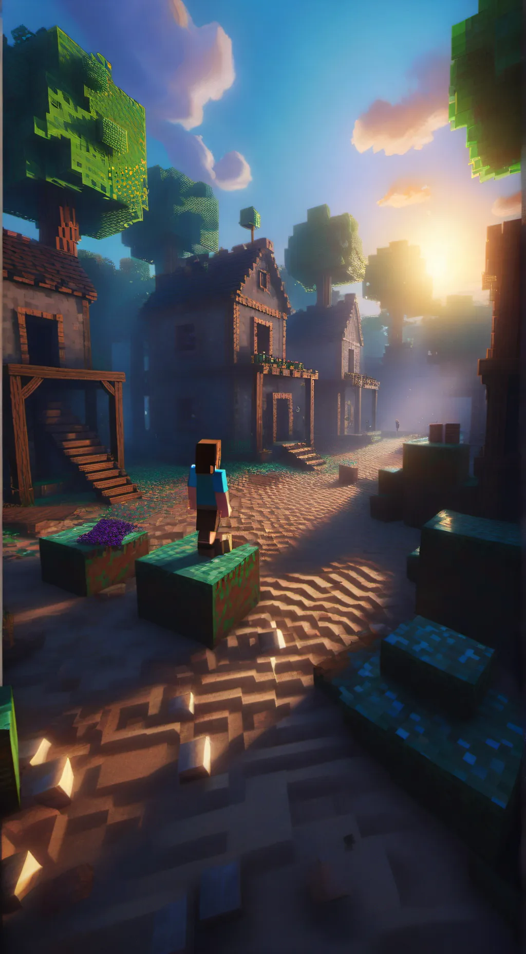 ai character: Minecraft background