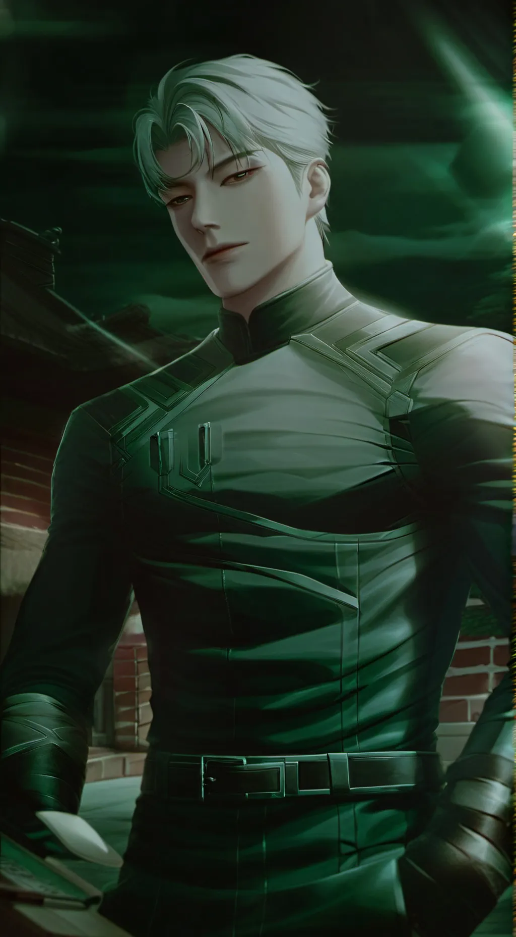 ai character: Ares Dravok ☠️💋 background