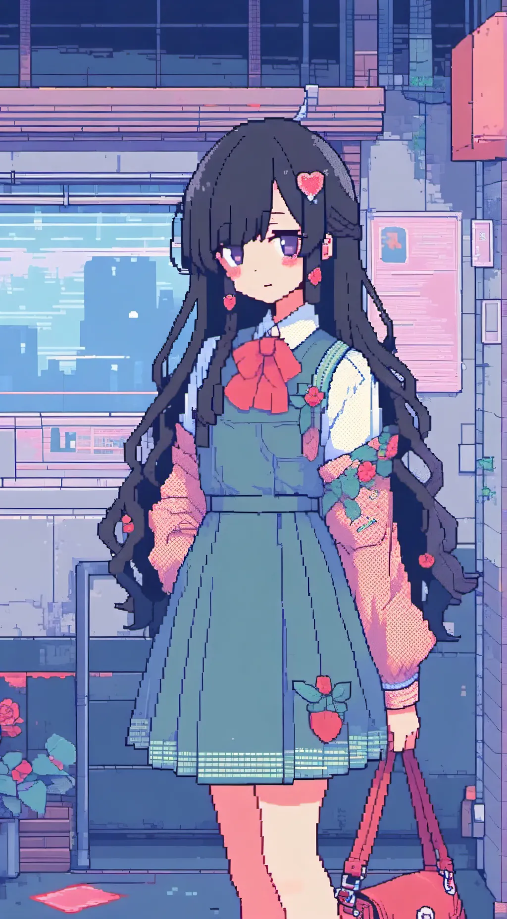 ai character: Ashley  background