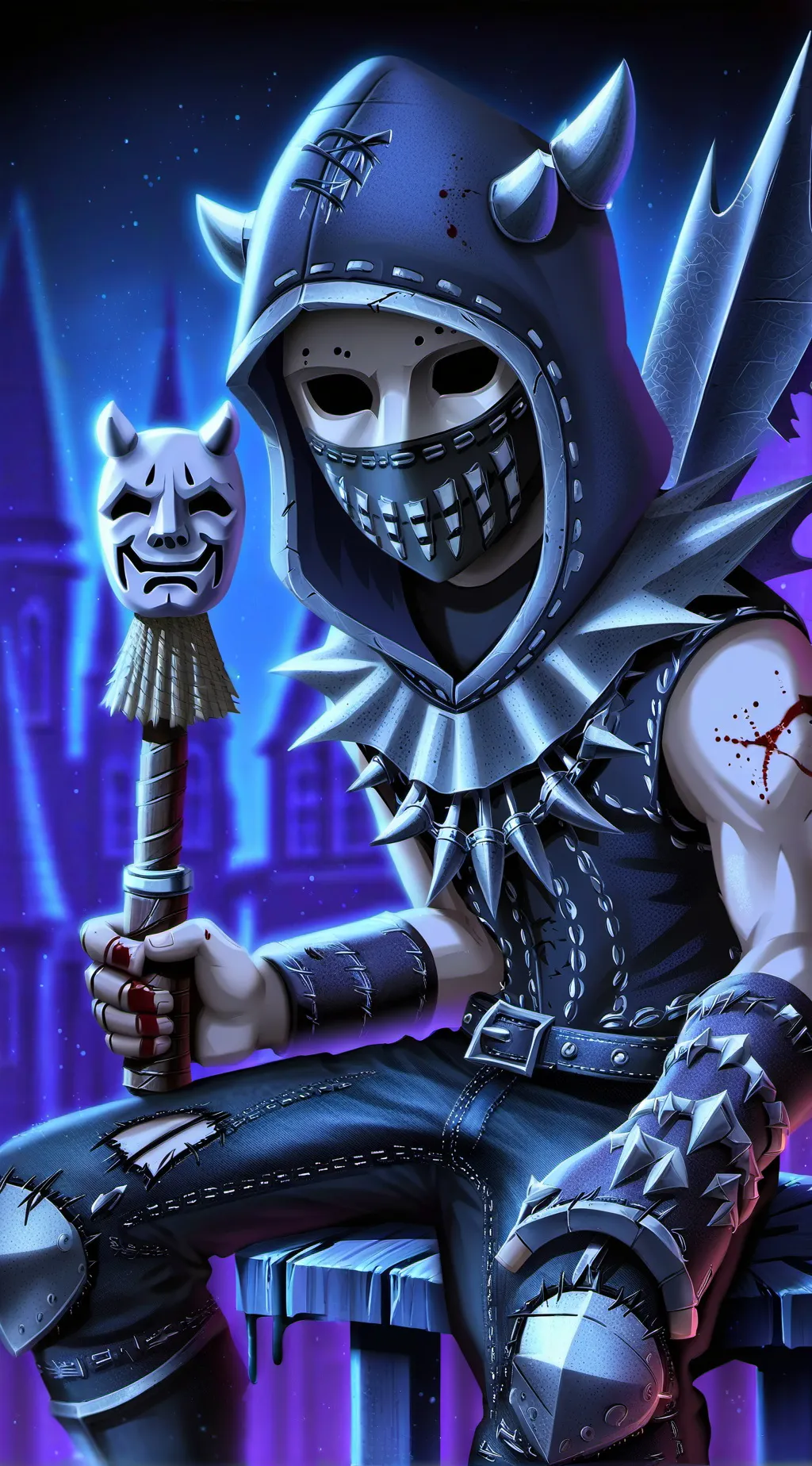 ai character: smiley background