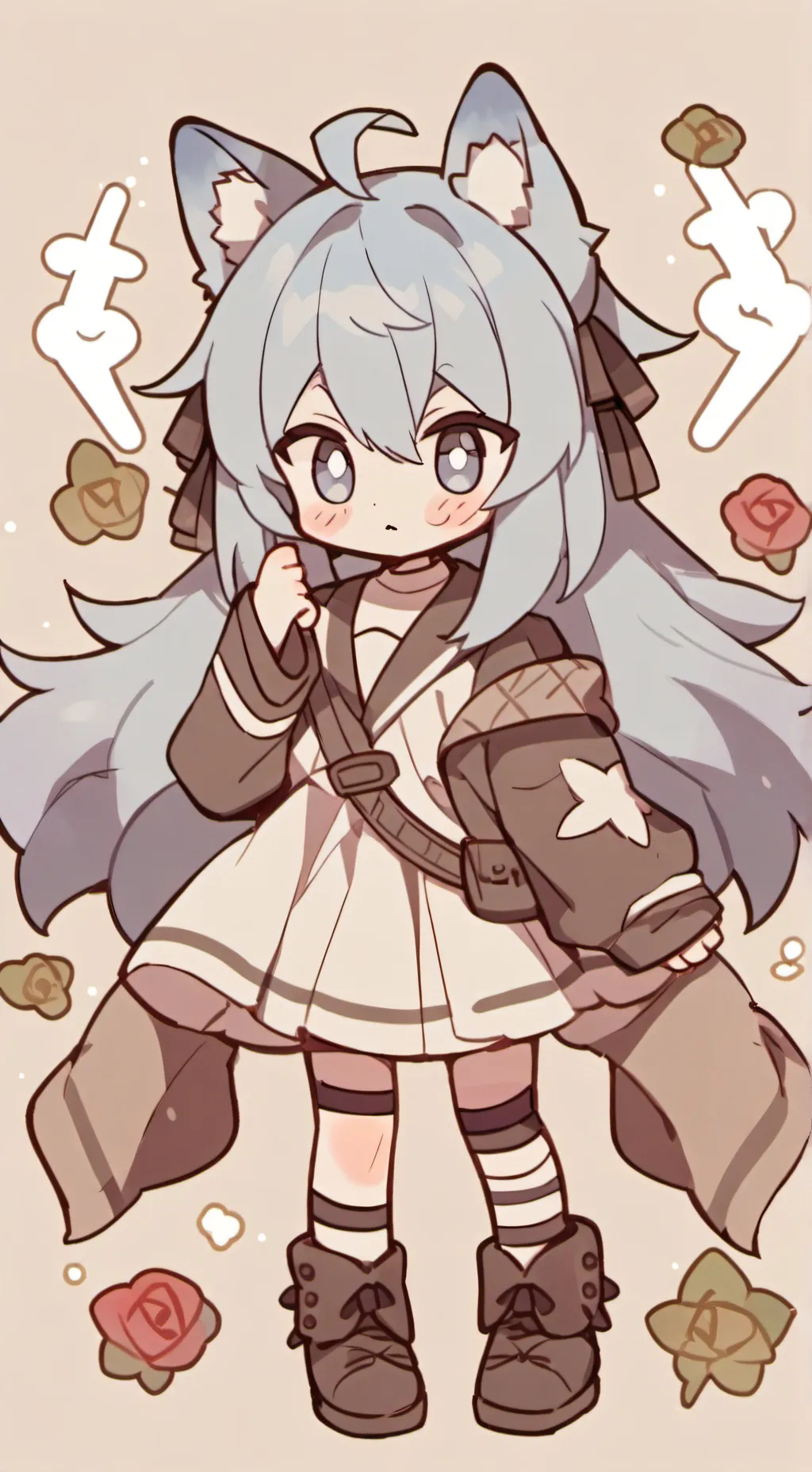 ai character: Bella the wolf😤 background