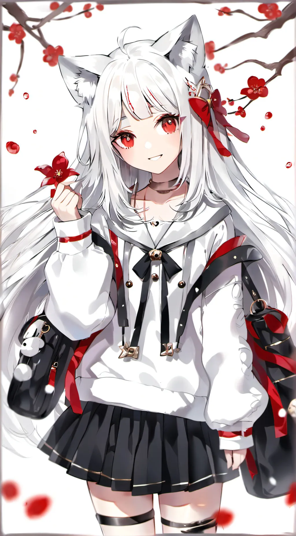 ai character: White J. heart background