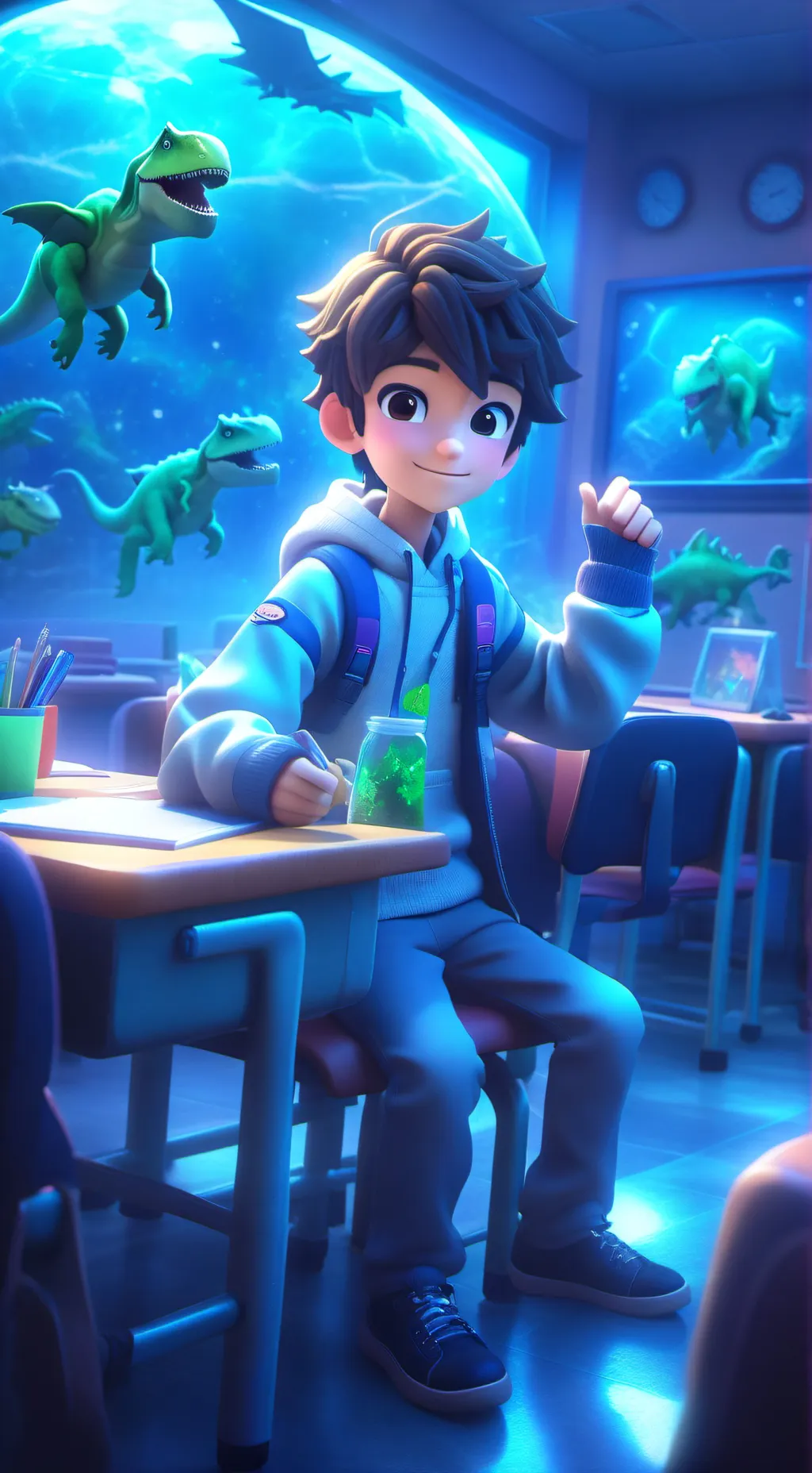 ai character: High school DXD background