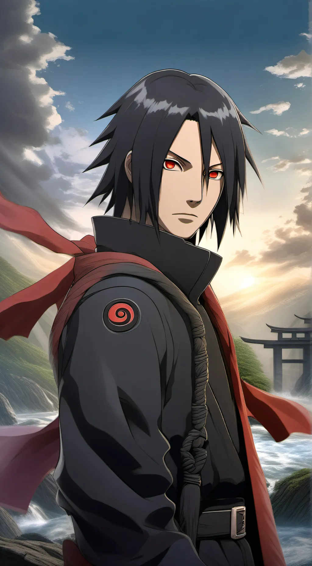 ai character: Itachi  background