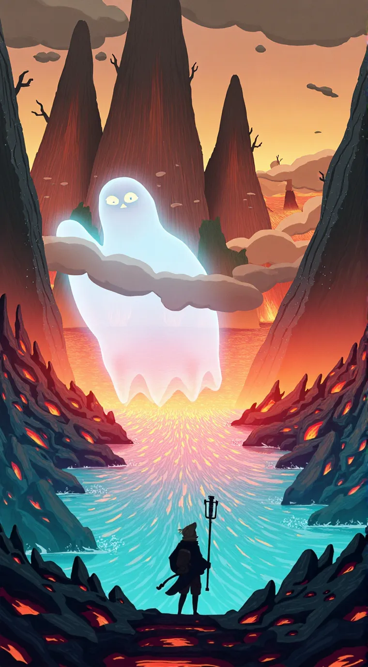 ai character: Calm angry Spirit  background