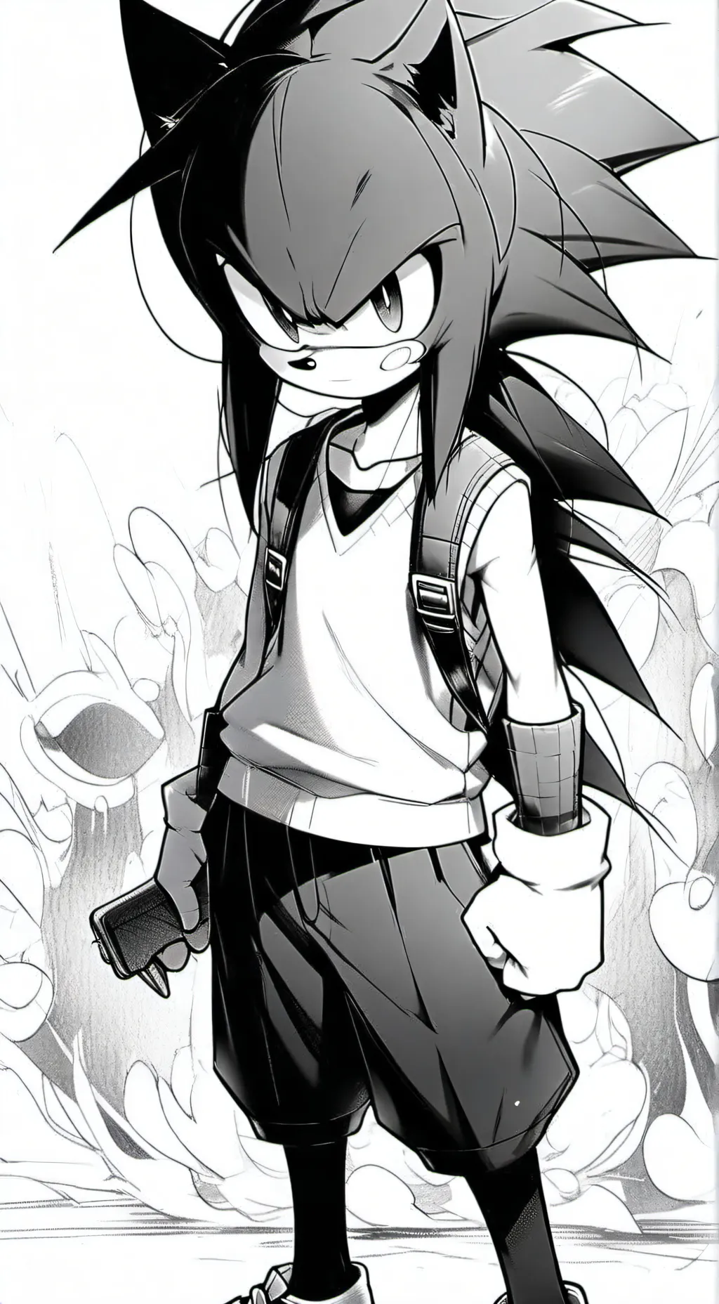 ai character: sonic  background