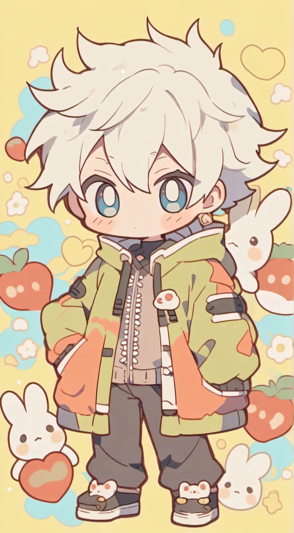 ai character: gojo turned baby background