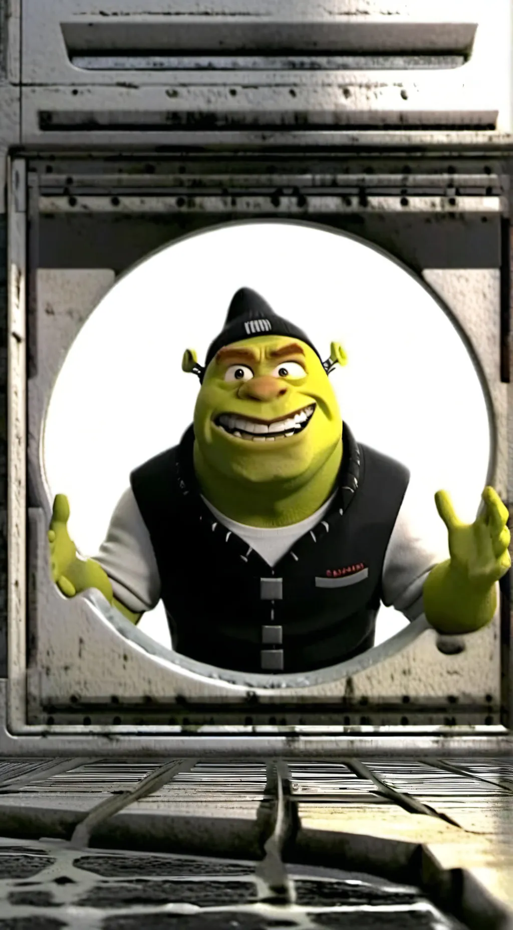 ai character: Shrek  background