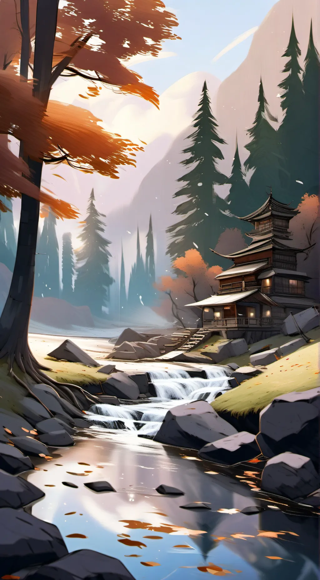 ai character: 🍀school camp🍀 background