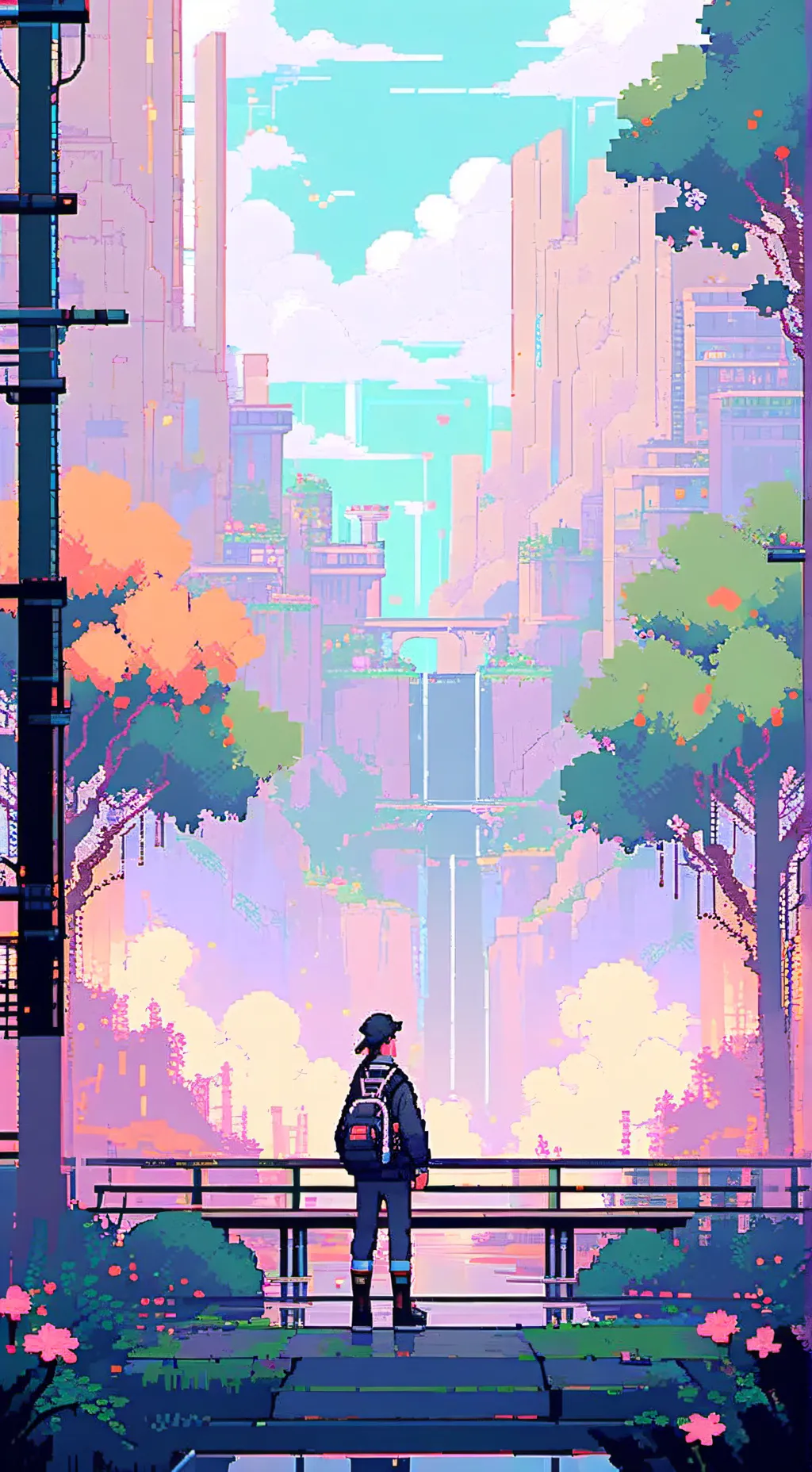 ai character: ice background