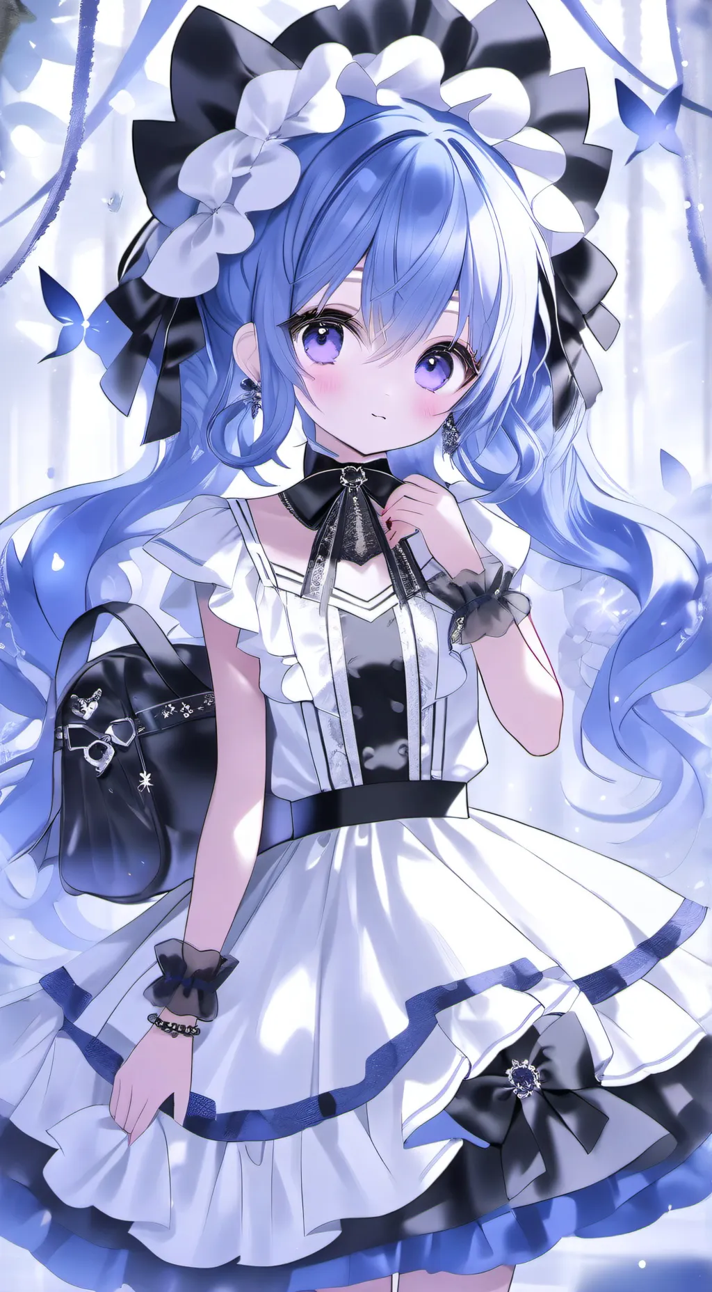ai character: shoto maid dress background