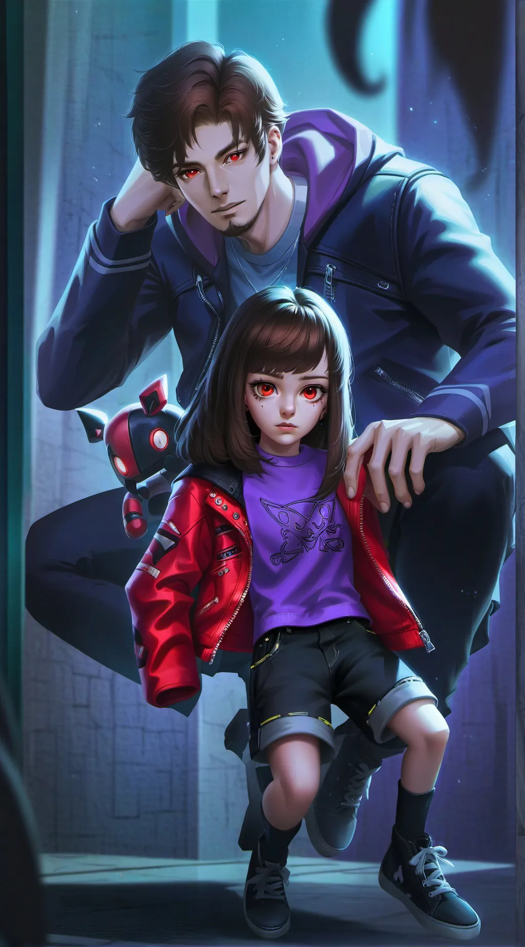 ai character: Aphmau Dad background