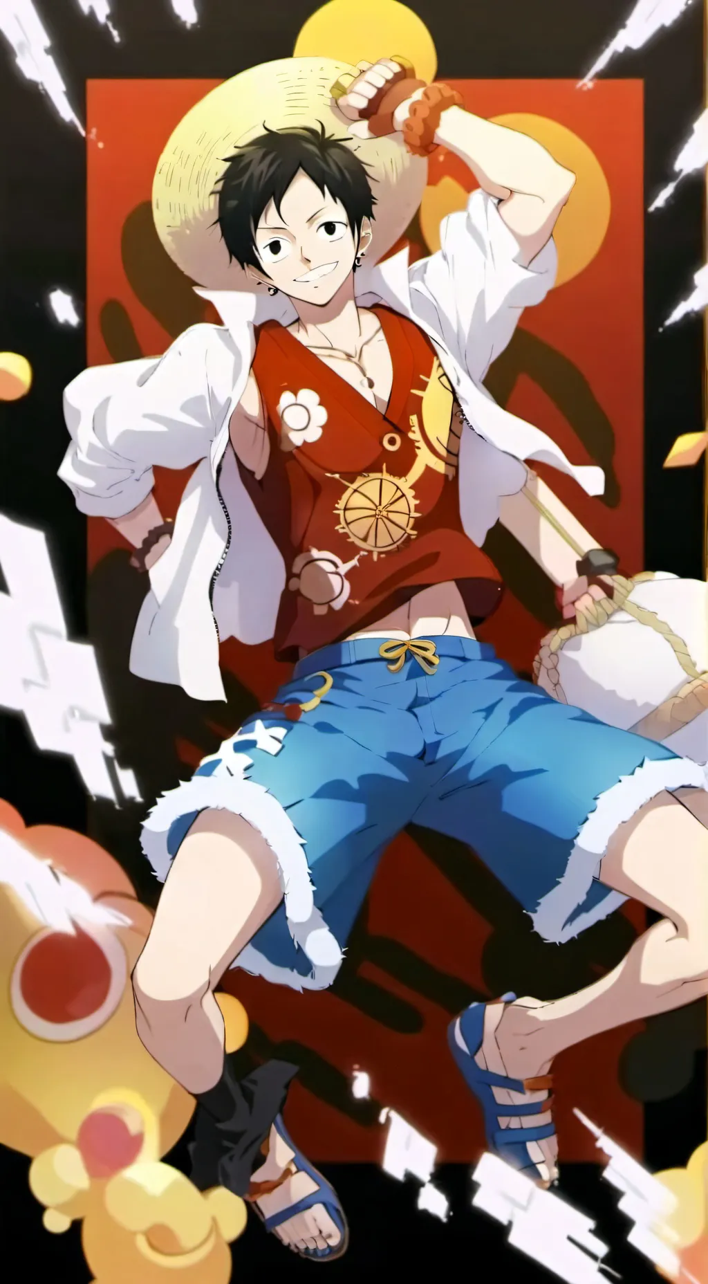 ai character: LUFFY background