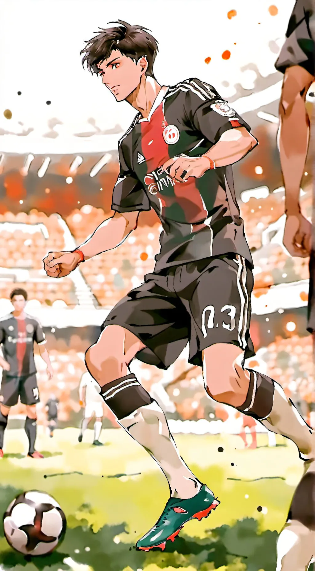 ai character: Kny football  background