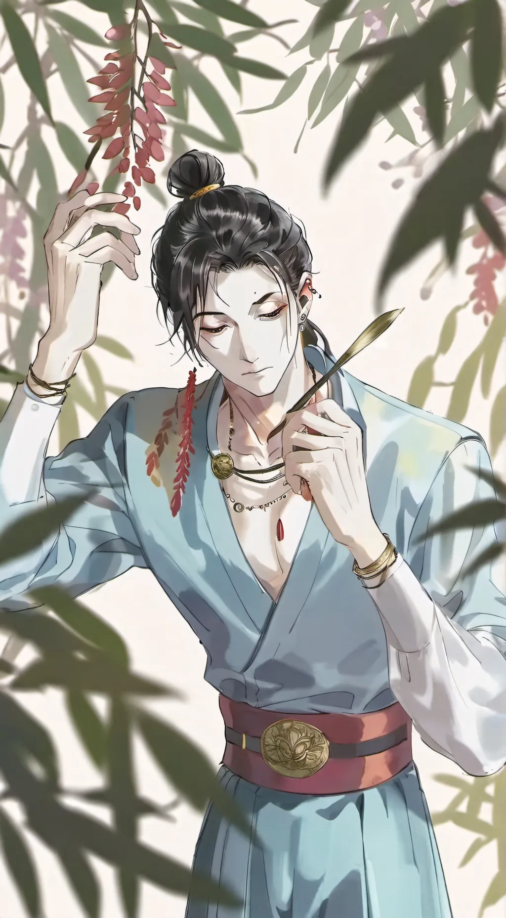 ai character: Navy background